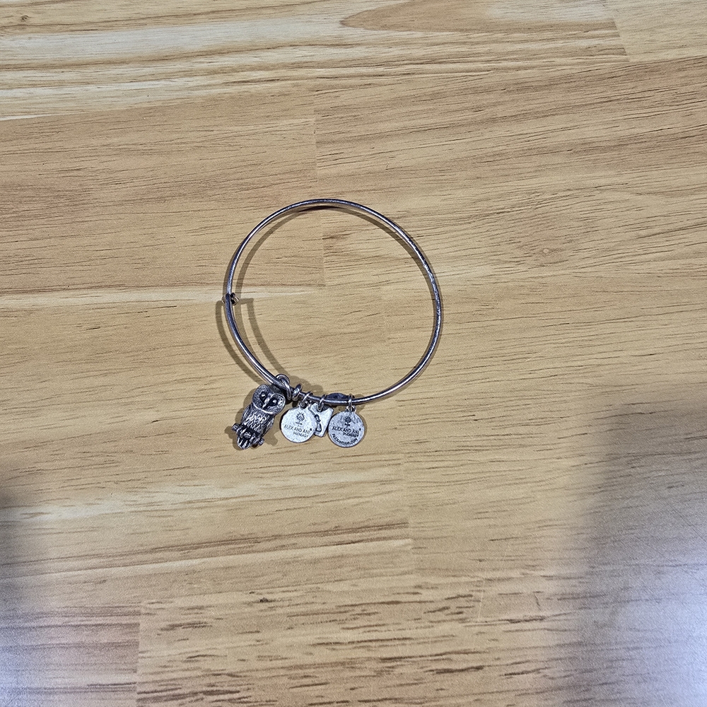 Silver Charm Bangle Bracelet